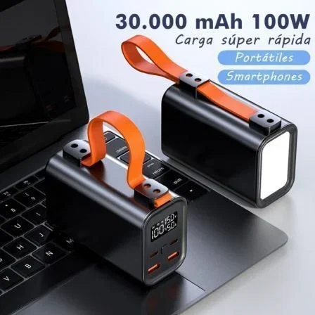 Leotec LEPOW100W30K - PowerBank Batería Externa 30000mAh 100W PD, 4 Puertos (2 USB-C + 2 USB-A) para Portátiles, con Pantalla LCD y Cable Incluido Leotec LEPOW100W30K - PowerBank Batería Externa 30000mAh 100W PD, 4 Puertos (2 USB-C + 2 USB-A) para Portátiles, con Pantalla LCD y Cable Incluido
